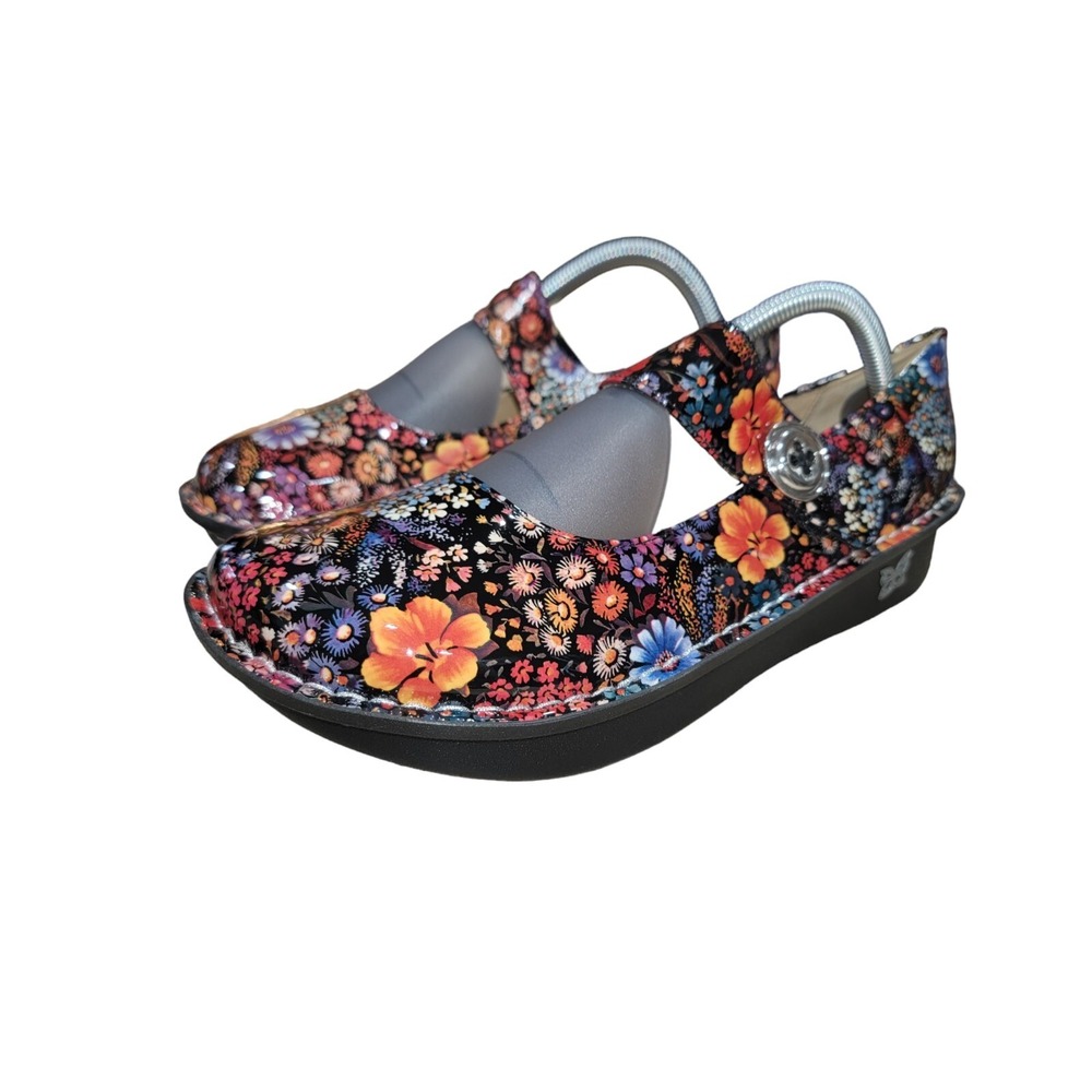 Alegria Paloma Midnight Garden Patent Leather Shoes Comfort Walking US 11.5 -12 - Picture 2 of 12